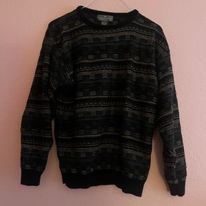 Fall Black Grey and Brown Stripe Sweater